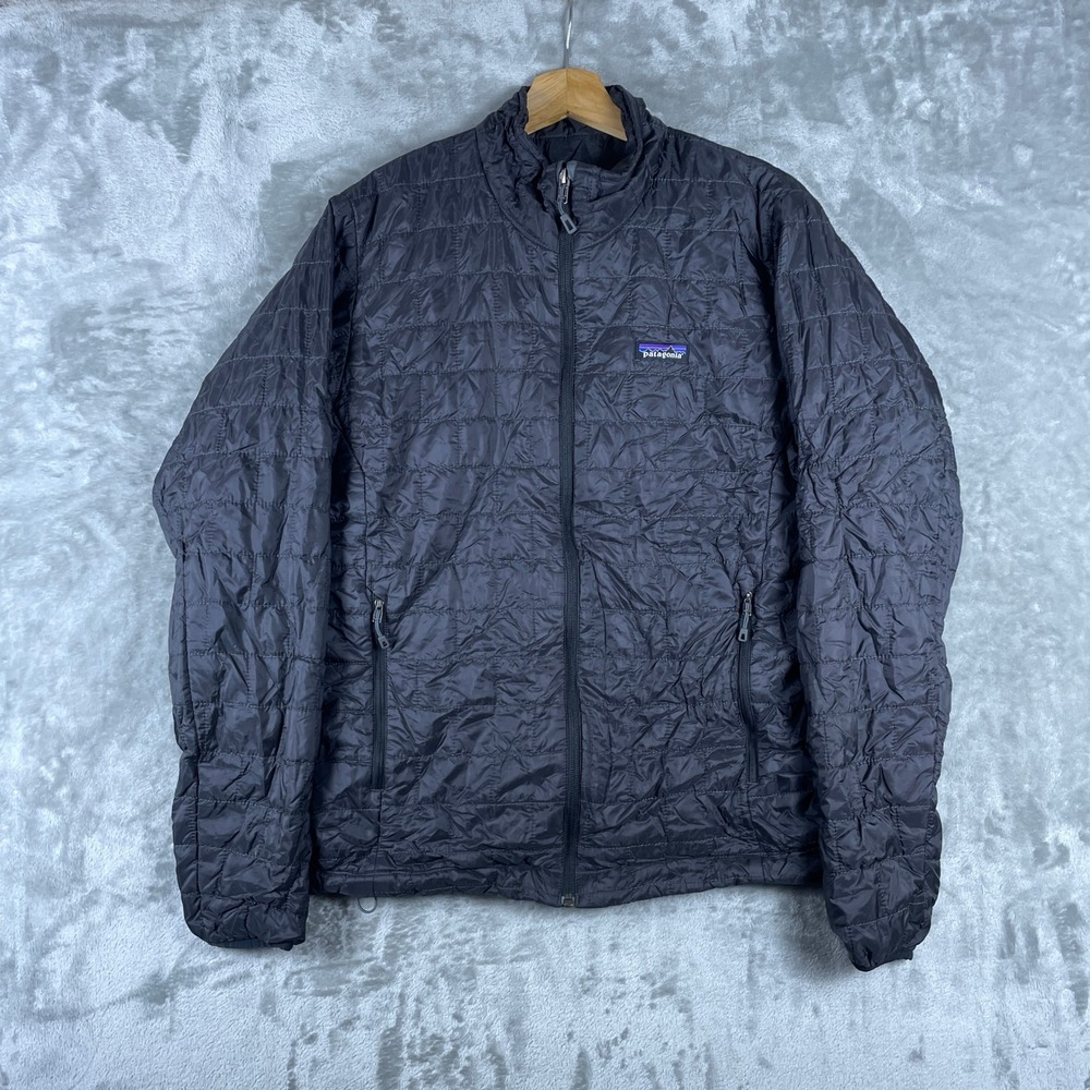 Patagonia Nano Puff Jacket Women M Black Quilted Insulated Full Zip 84212